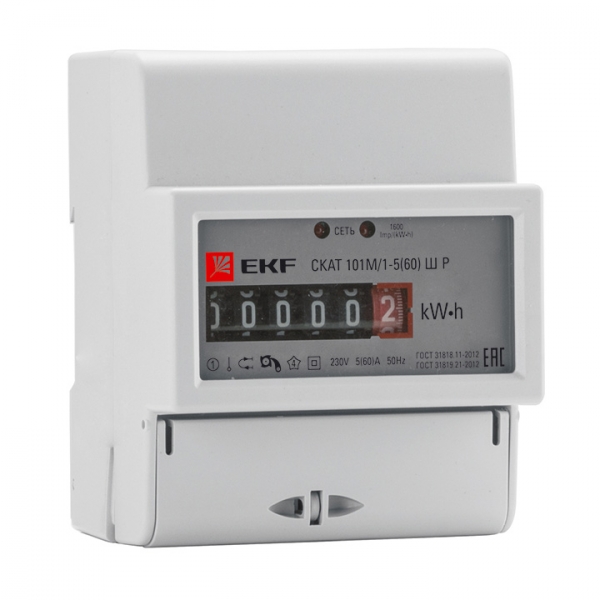 Счетчик электрической энергии SKAT 101M/1-5(60) SD EKF PROxima