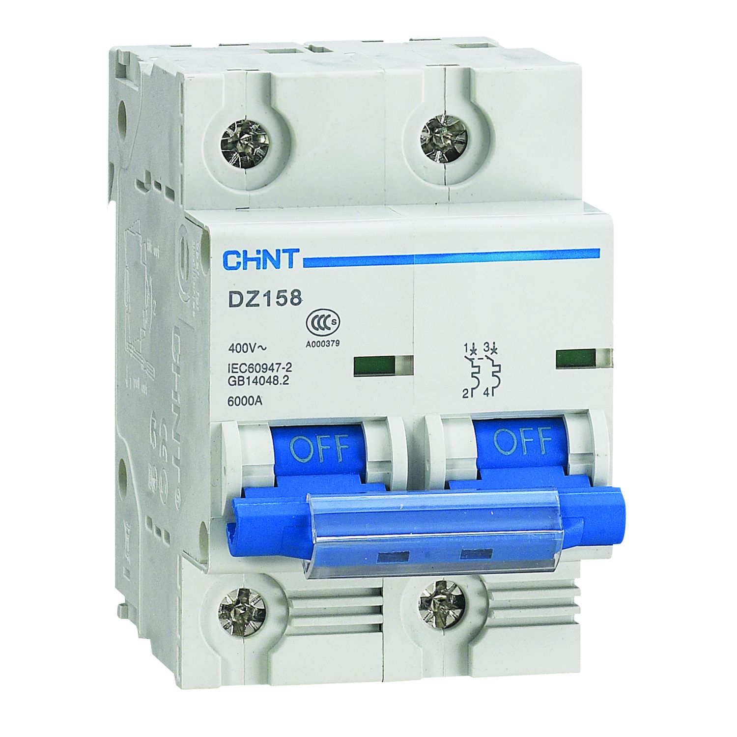 Авт. выкл. DZ158-125H 2P 63А 10кА х-ка (8-12In) (R)