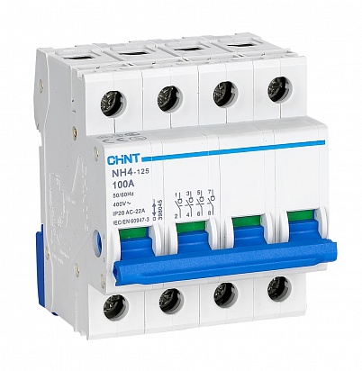 Выключатель нагрузки NH4 4P 125А (DB) (R)
