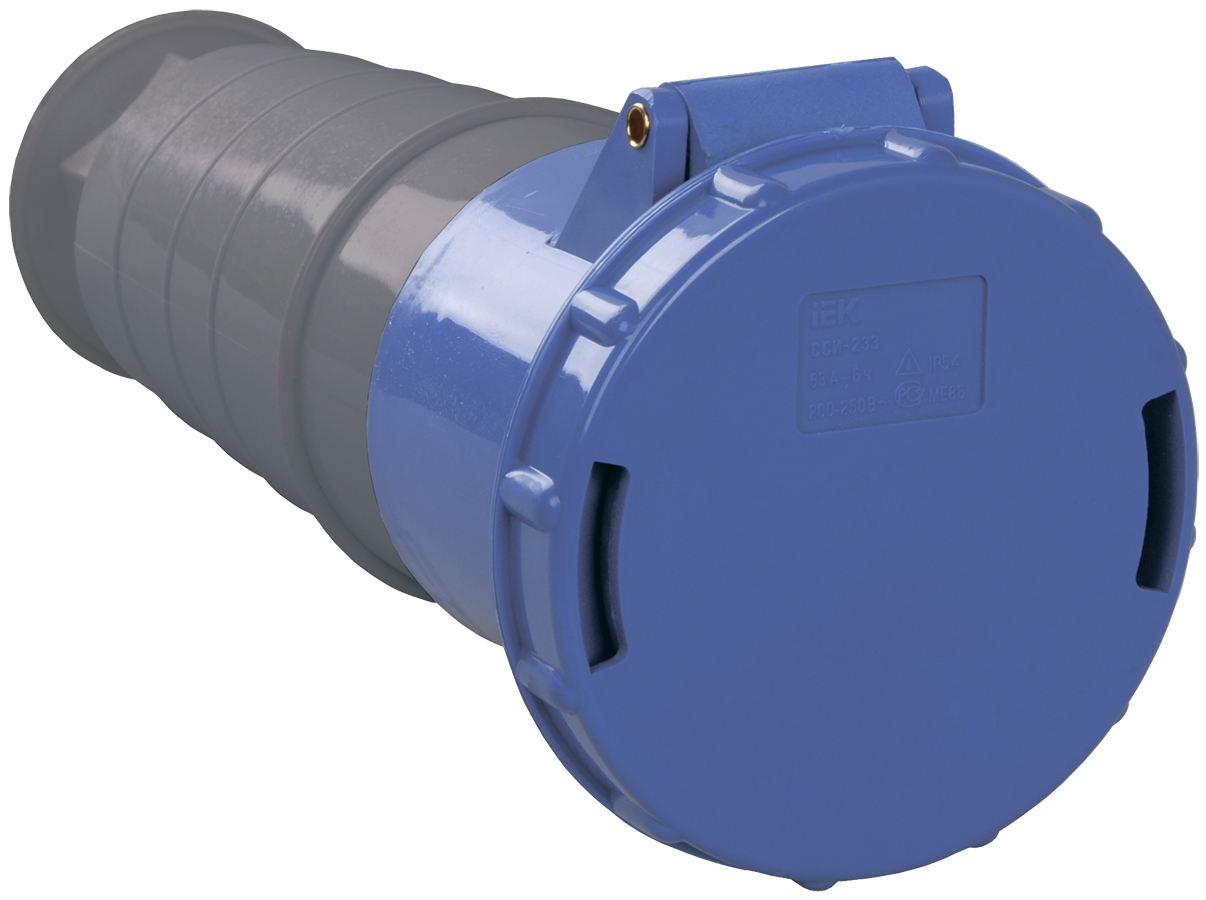 Розетка перенос. ССИ-233 63А-6ч 220В 2P+PE IP54 IEK