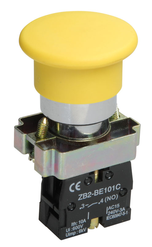 Кнопка управления LAY5-BC51"Грибок" желтая 1NO IEK