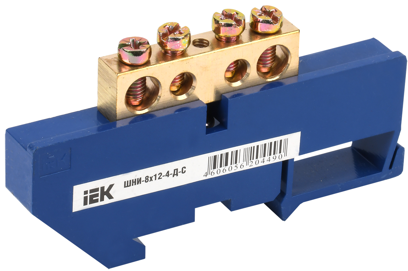Шина N "ноль" на DIN-изол ШНИ-8х12-4-Д-С IEK