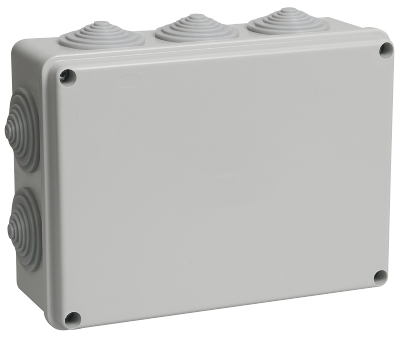 Коробка расп. КМ41243 о/п 190х140х70мм IP44 10 вв. серая IEK