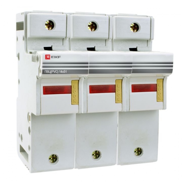 Предохранитель-разъединитель для ПВЦ 14x51 3P (с индикацией) EKF,