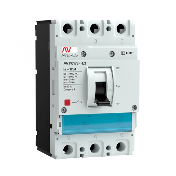 Автоматический выключатель AV POWER-1/3 125А 35kA TR EKF AVERES