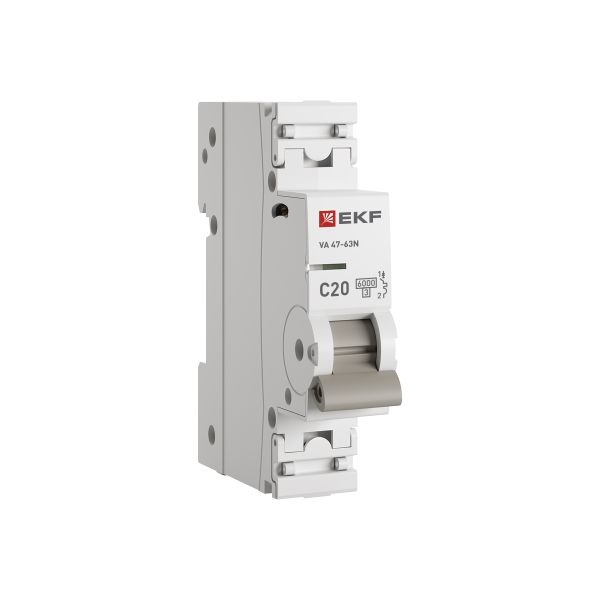 Авт. выкл. 1P 20А (C) 6кА ВА 47-63N EKF PROxima, M636120C, Ввезен из РФ