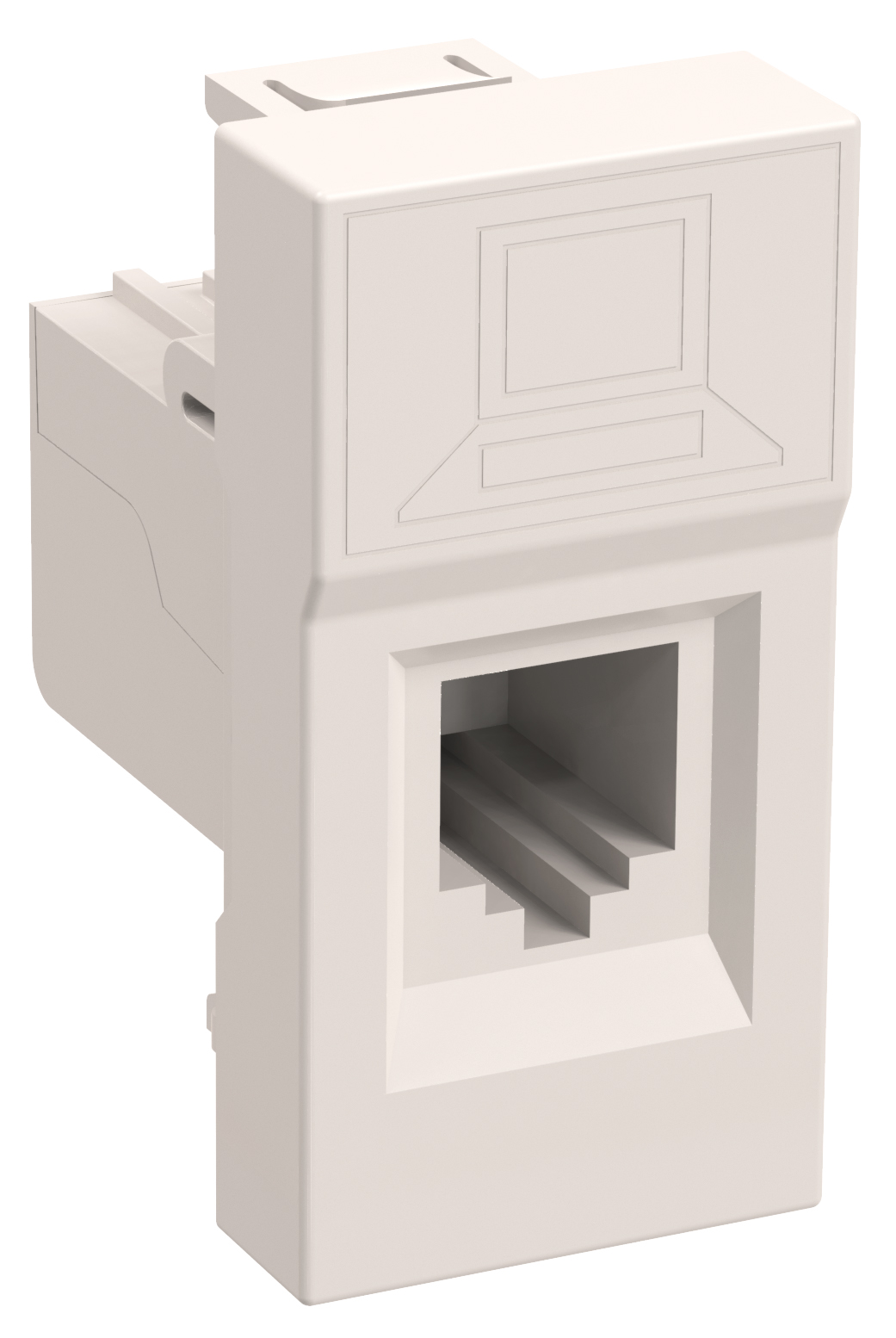 РКИ-10-00-П Розетка информационная RJ-45 UTP кат. 5е (1мод.) Праймер белая ИЭК, CKK-40D-RI1-K01, Ввезен из РФ