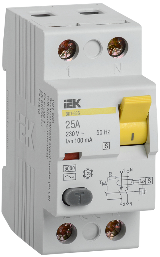 УЗО ВД1-63S 2Р 25А 100мА IEK