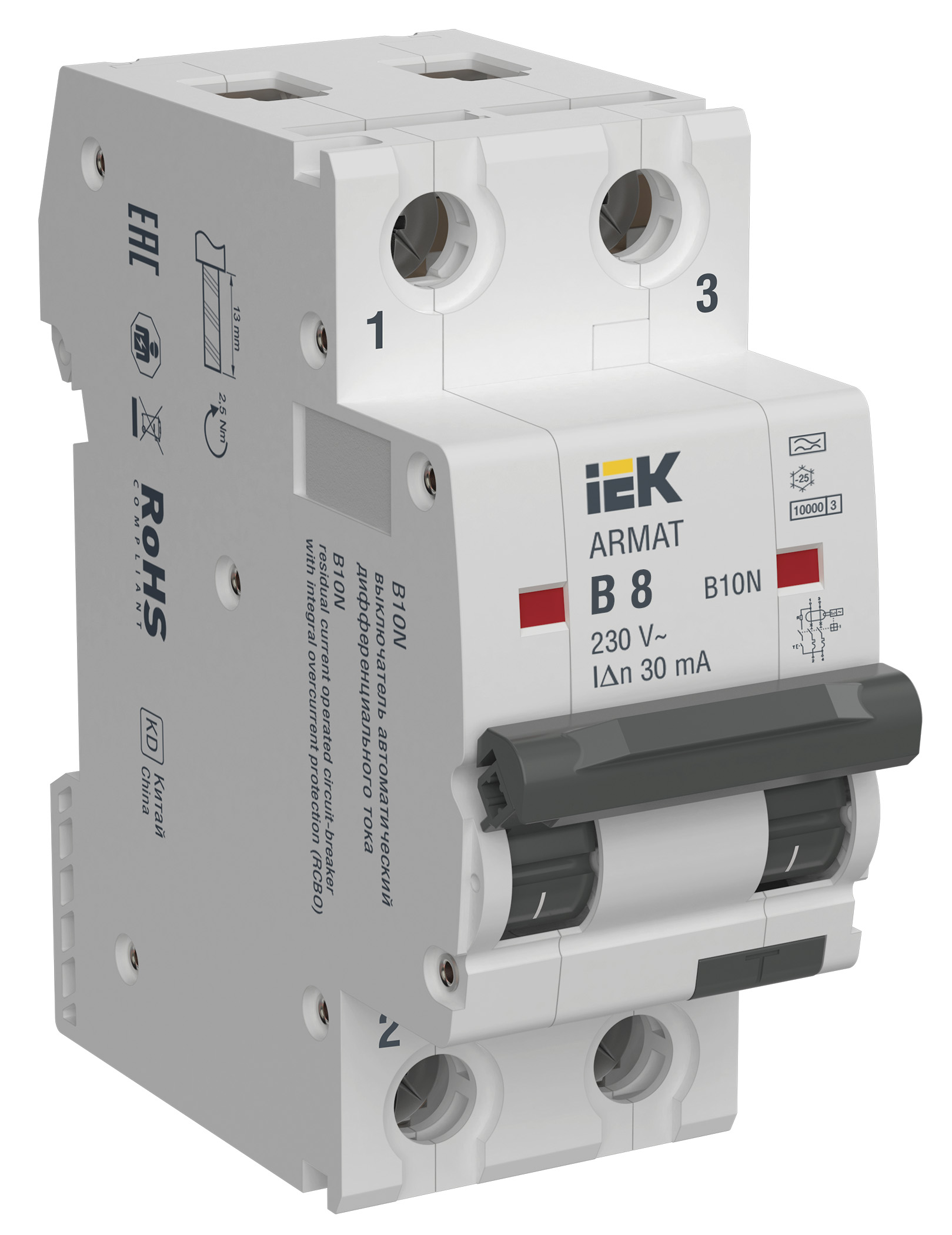 ARMAT АВДТ B10N 2P B8 30мА тип A IEK