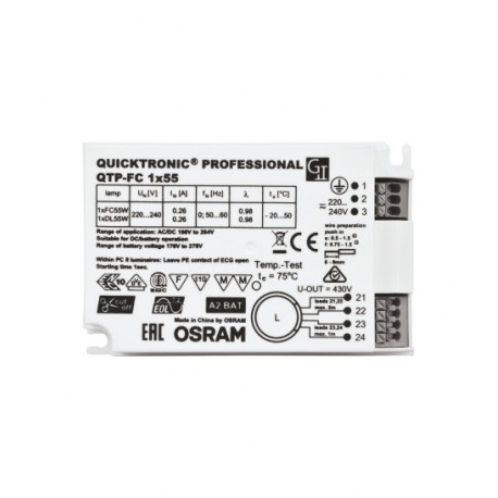 Аппарат пускорег.электрон. (ЭПРА) QTP-FC 1х55/220-240 4008321537041 Osram, Ввезен из РФ