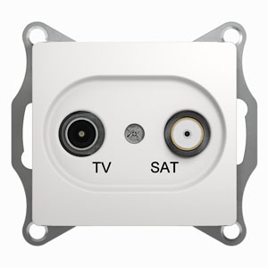 GSL000197 Розетка TV/SAT оконечная 1DB (белый) (10шт/уп), Ввезен из РФ