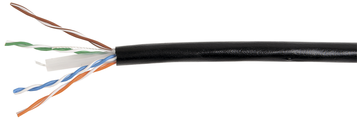 ITK Витая пара U/UTP кат.6 4х2х23AWG LDPE черный (305м),