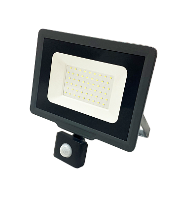 Прожектор светодиодный СДО PFL- C3 SENSOR 50w (compact) 6500K IP65  Jazzway