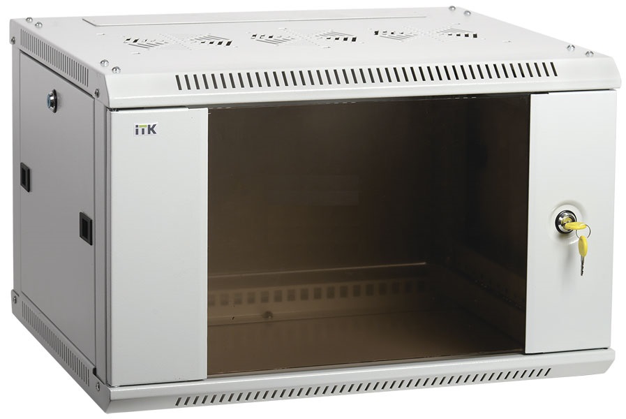 ITK Шкаф LINEA W 18U 600x600 мм дверь стекло, RAL7035