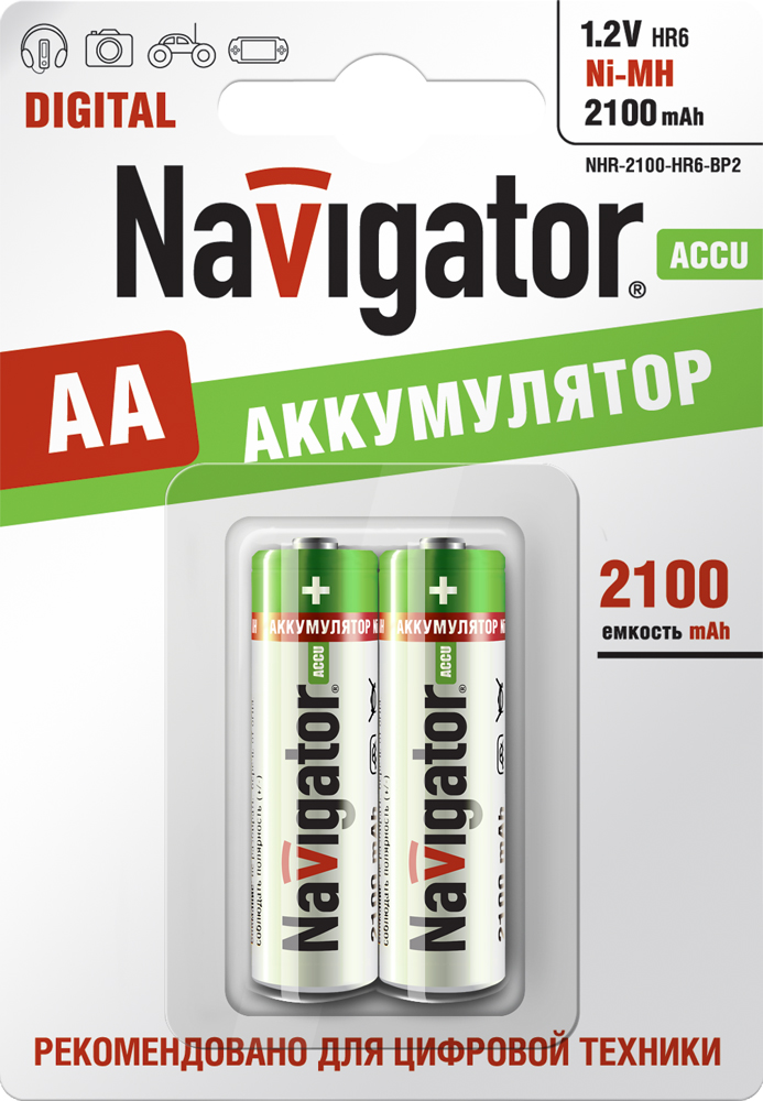 Аккумулятор Navigator 94 463 NHR-2100-HR6-BP2,