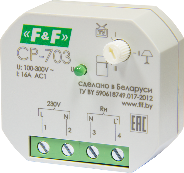Реле контроля напряжения CP-703, Пр-ль СООО"Евроавтоматика ФиФ", РБ