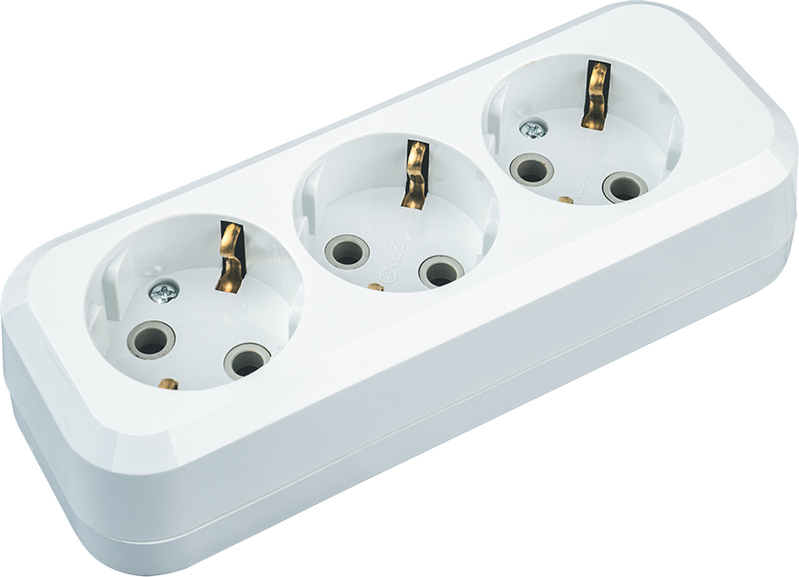 Колодка Navigator 61 584 NCA-BL01-03-E-WH 3гн с/з АБС пластик, Ввезен из РФ