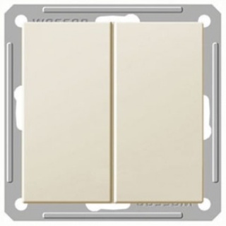 W59 Выключатель 2кл. с/у 10А (сл.кость, б/рамки)(20шт) VS510-252-2-86,