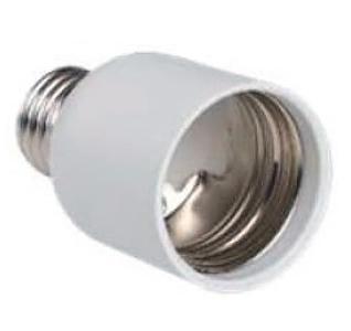 ПР27-40-К02 Переходник пластик, Е27-Е40, белый, индивидуальный пакет, IEK