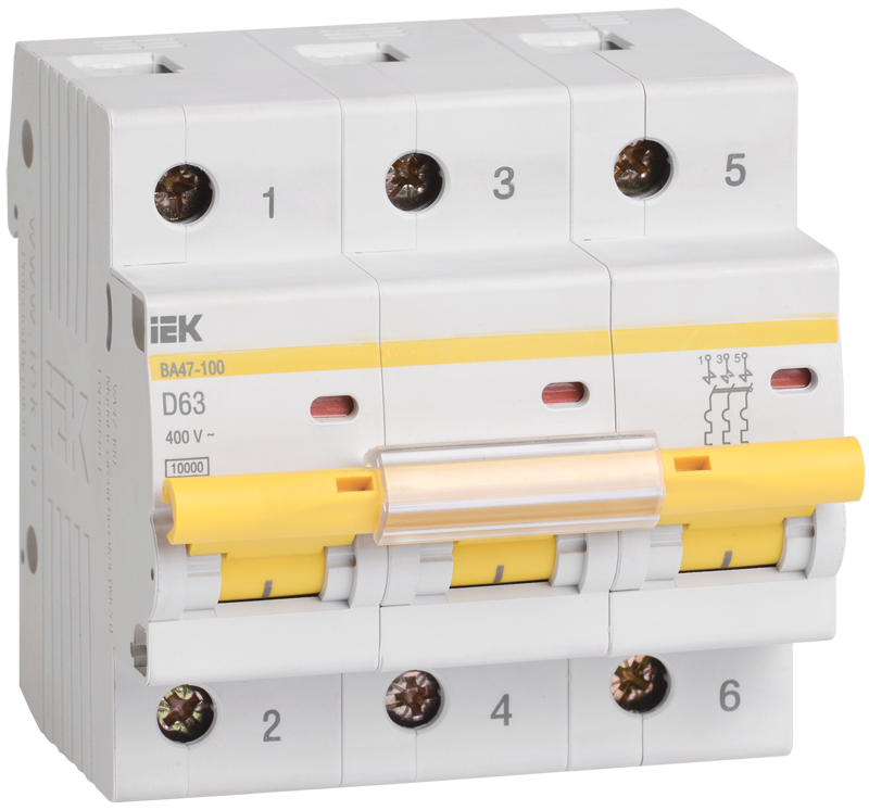 KARAT Авт. выкл. ВА47-100 3P D 63А 10кА IEK