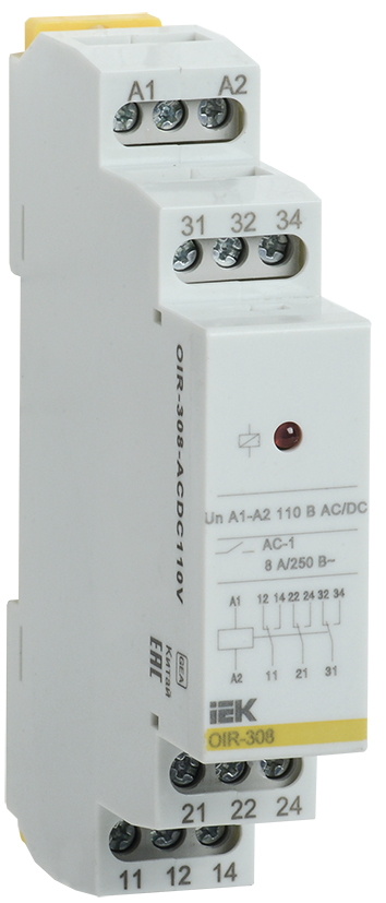 Реле промежут. OIR 3 конт. 8А 110В AC/DC IEK