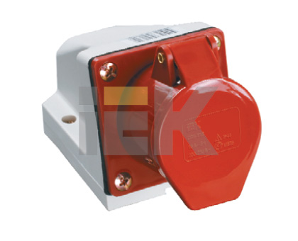 Розетка стац. ССИ-114 16А-6ч 380В 3P+PE IP44 IEK