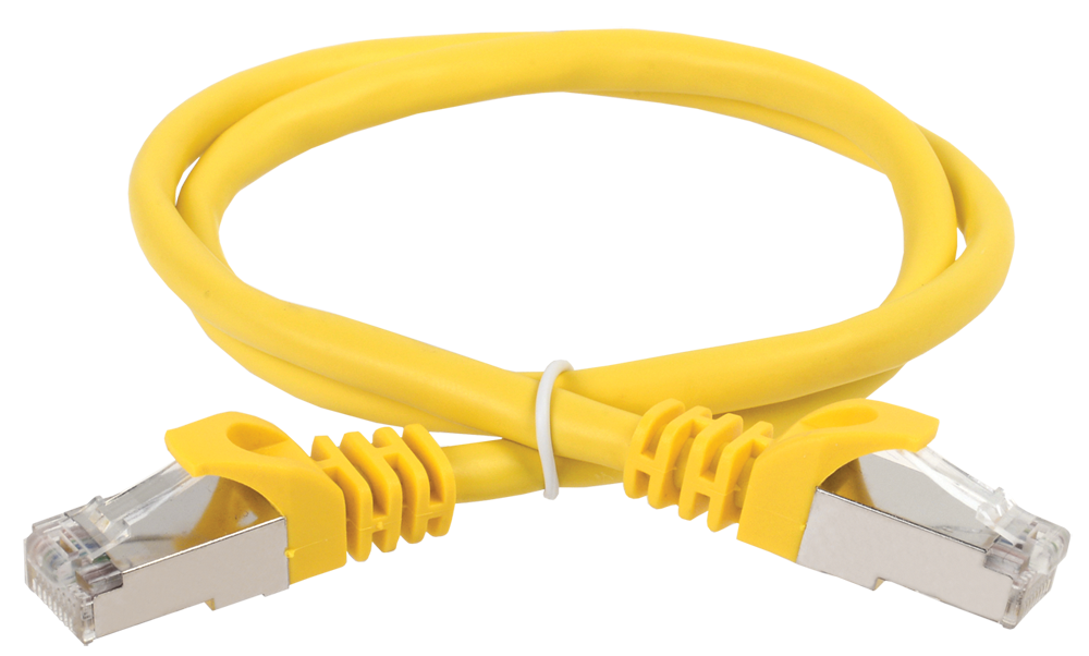 ITK Коммутационный шнур (патч-корд), кат.5Е FTP, 0,5м, желтый