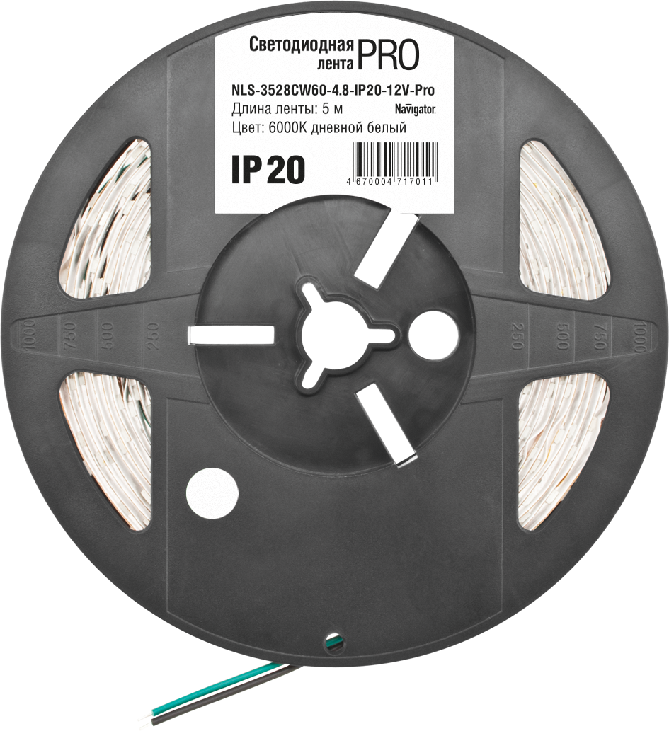 СД Лента Navigator 71 701 NLS-3528CW60-4.8-IP20-12V-Pro R5, ввезен из РФ