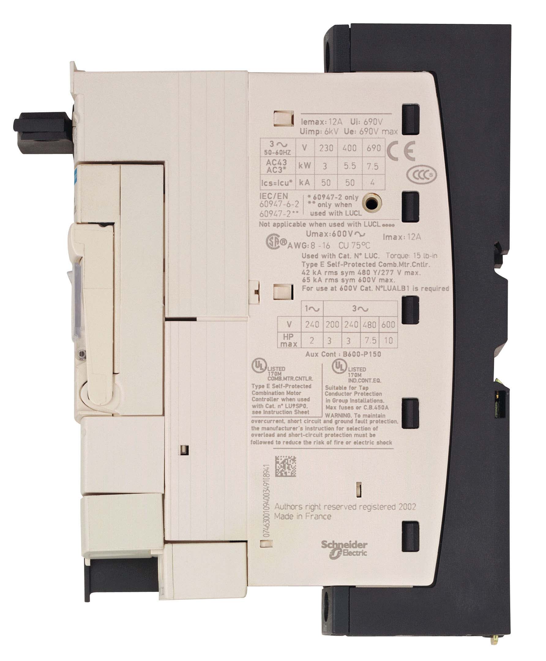 LUB12 Силовой блок 12А с клеммником Schneider Electric, РФ