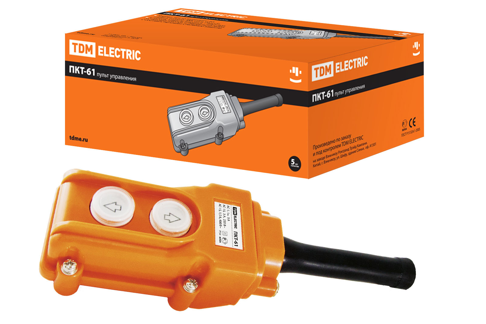 Пост кноп.ПКТ-61 на 2 кнопоки IP 54 TDM SQ0706-0003, Ввезен  из РФ