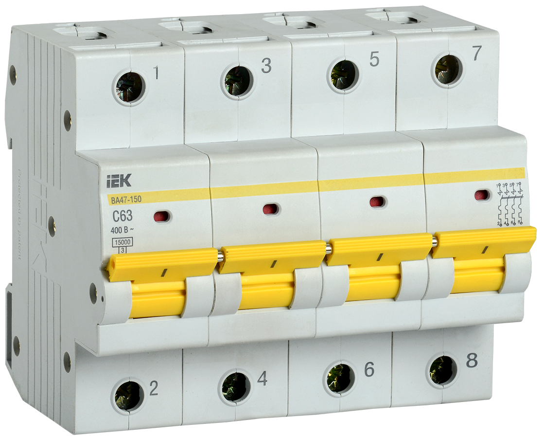KARAT Авт. выкл. ВА47-150 4P C 63А 15кА IEK