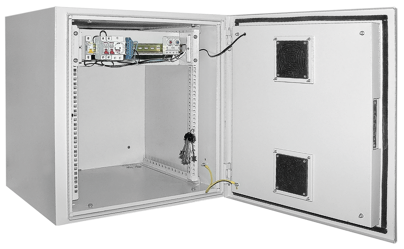 ITK Шкаф уличный 19" 15U 650x600, IP55 металл дверь, серый