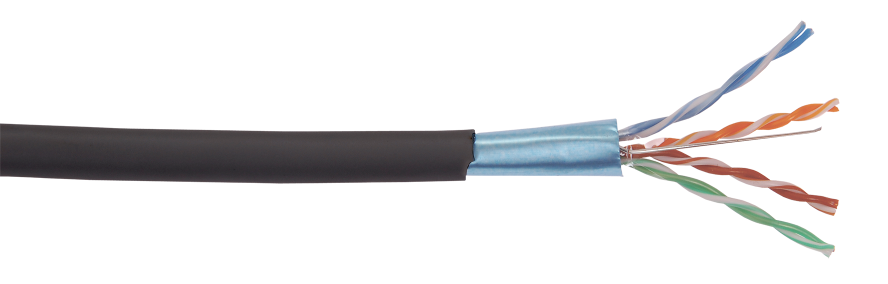 ITK Витая пара F/UTP кат.5E 4x2х24AWG LSZH черный (305м)