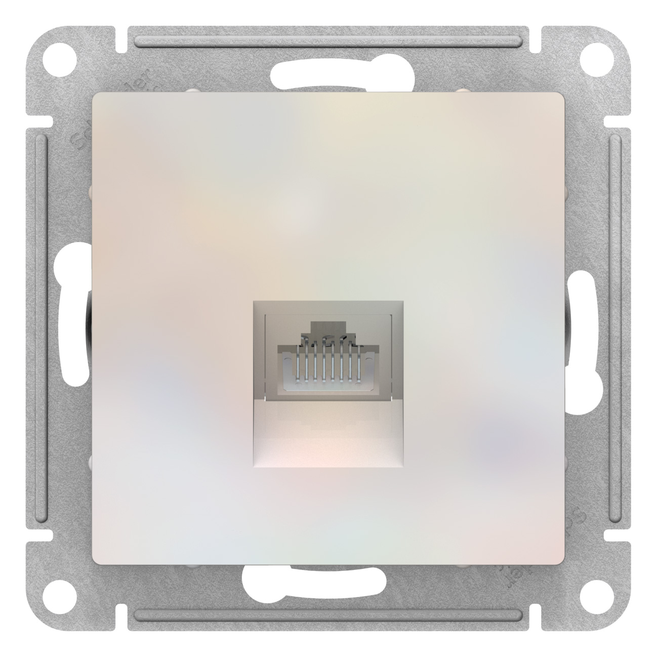 ATN000483 РОЗЕТКА комп. RJ45, кат. 5Е, мех, ЖЕМЧУГ; Страна ввоза - РОССИЯ