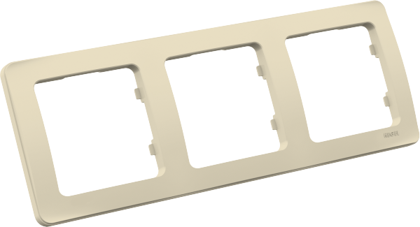 Р403-01 Рамка трёхместная, скрытой установки, цвет слоновая кость