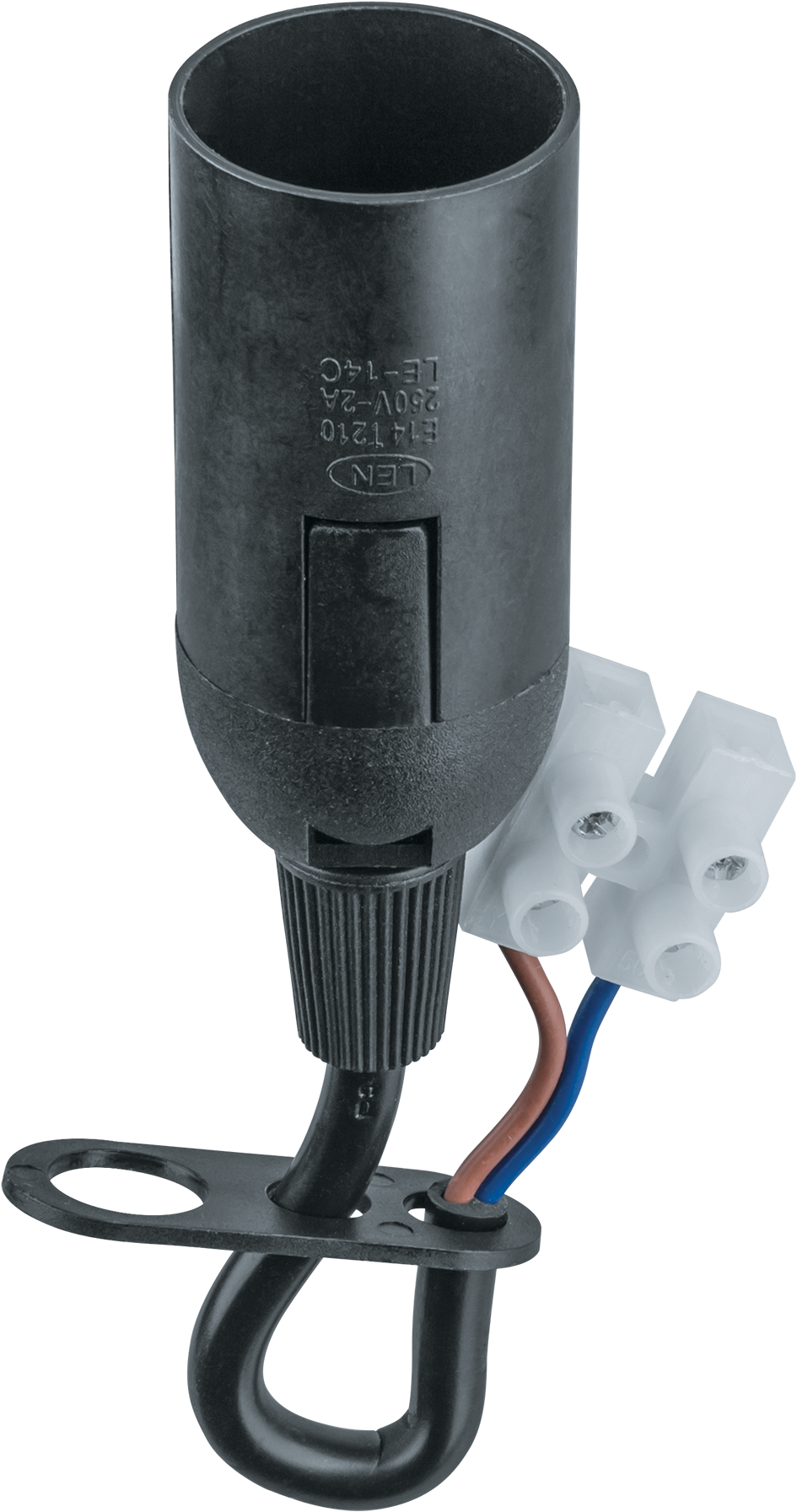 Патрон электрический Navigator 61 353 NLH-P-F-BL-E14-TB пластиковый черный с КЗВ