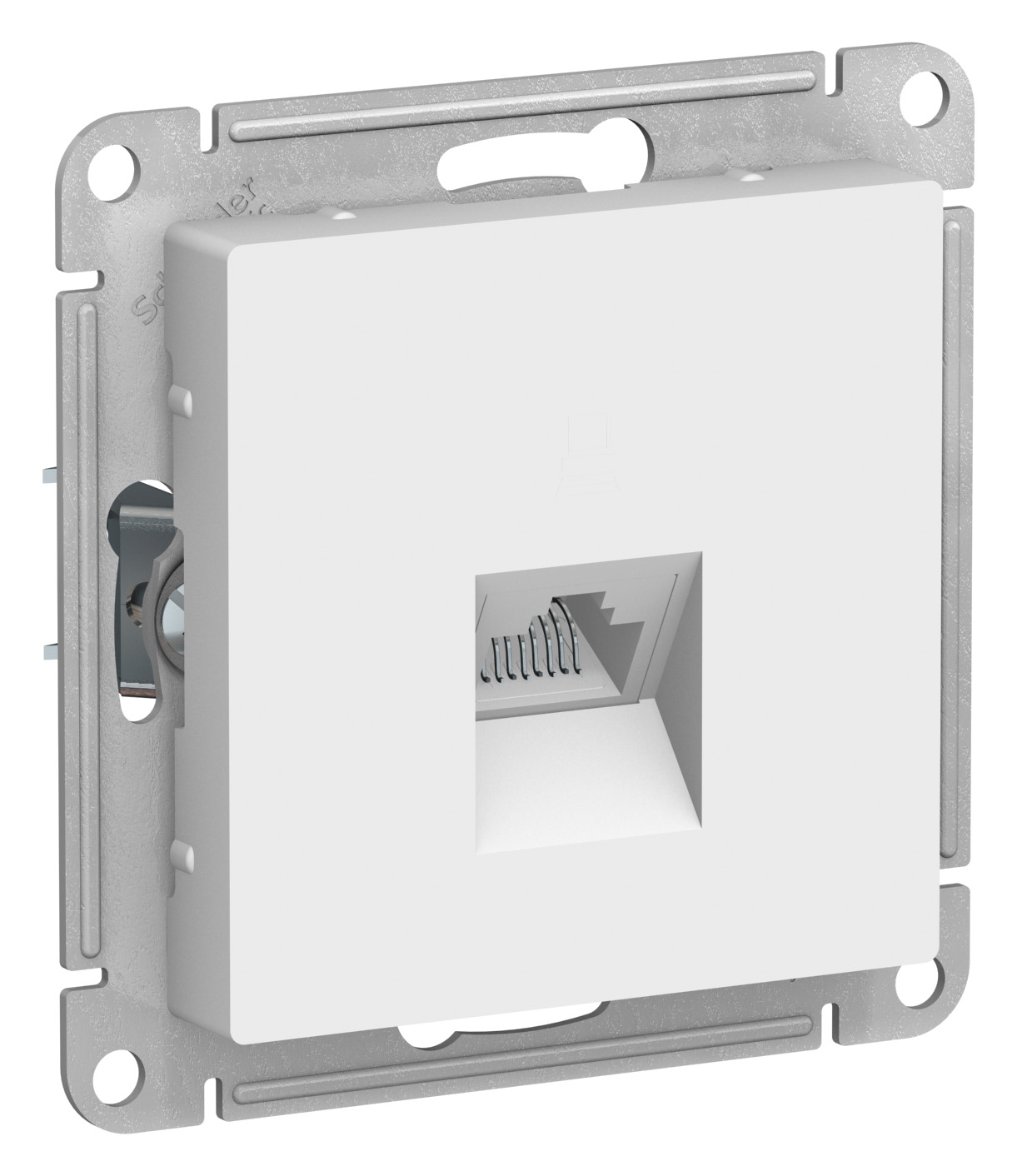 ATN000183 ATLAS РОЗЕТКА компьютерная RJ45, механизм, БЕЛЫЙ,Ввезен из РФ