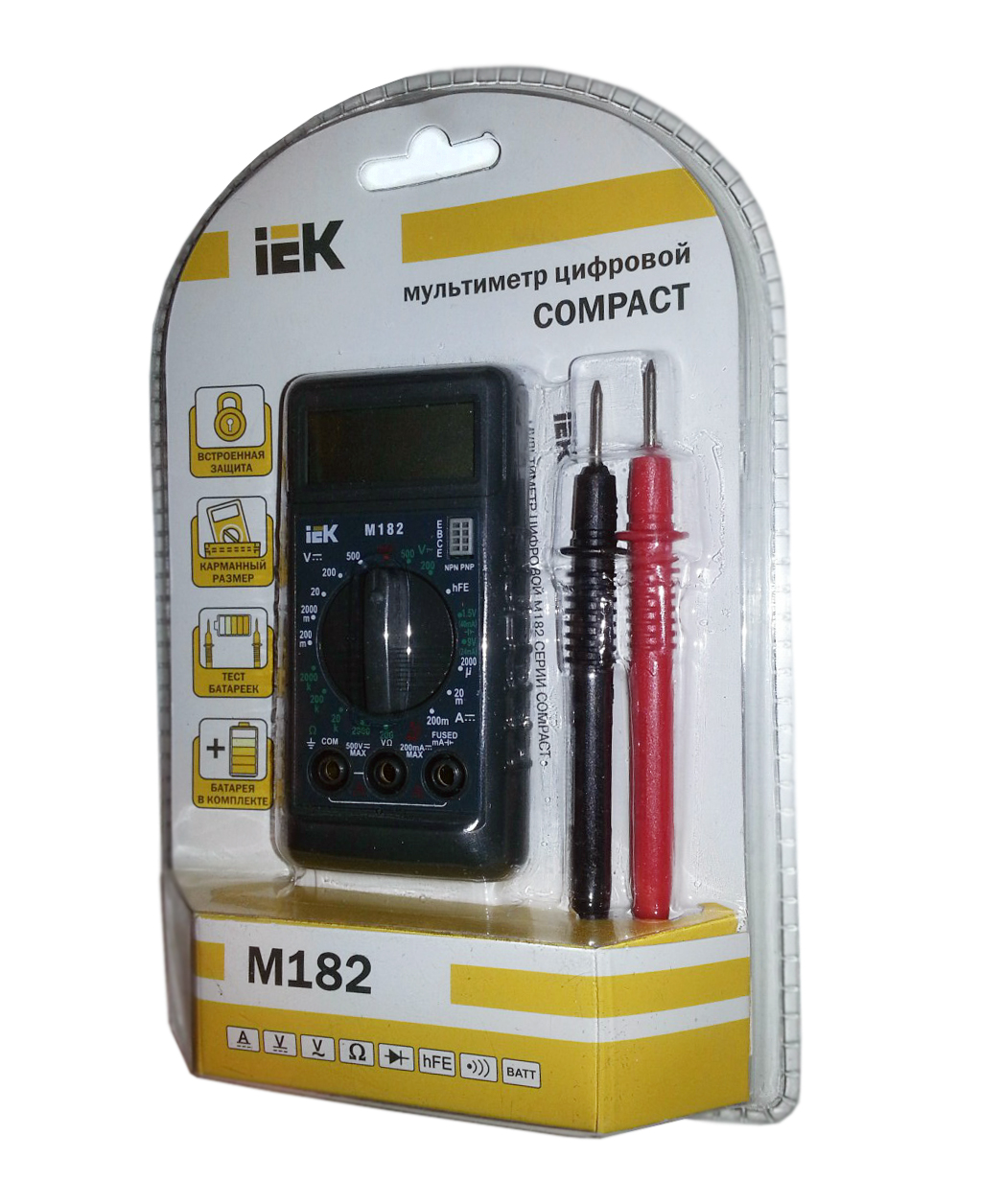 Мультиметр цифровой  Compakt  M182 IEK TMD-1S-182, Ввезен из РФ