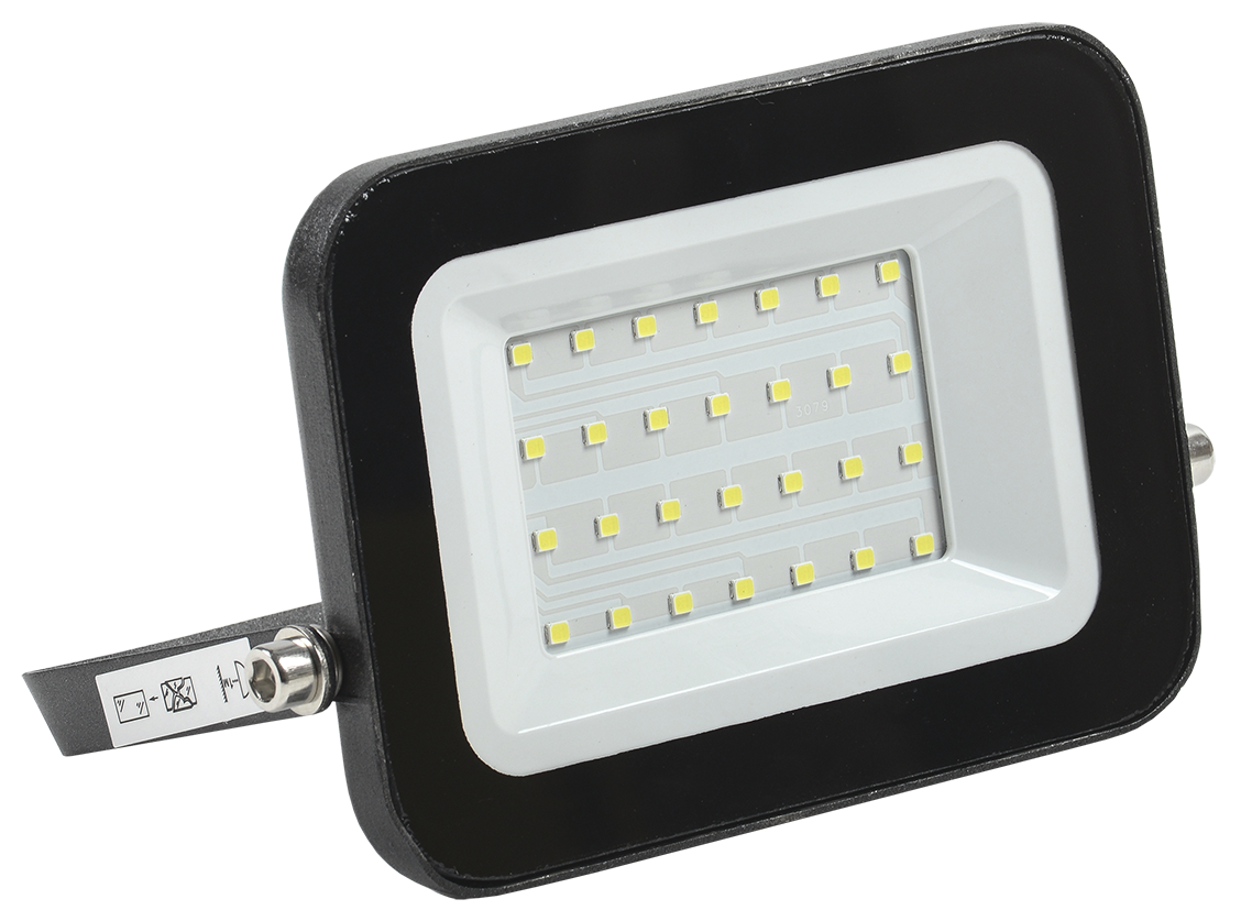 Прожектор СДО 06-30 светодиодный черный IP65 6500K IEK